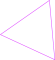 Icone de triangulo rosa na diagonal